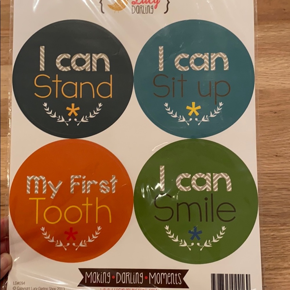 Monthly milestone stickers
